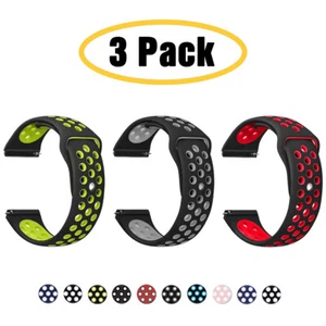 PACK de 3 correas deportivas de silicona para reloj Samsung Galaxy 3 4 5 6 7 Active2 S3 40/44 mm - Imagen 1 de 16