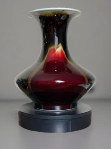 15” Tall Chinese Oxblood Flambé Glaze SPorcelain Pottery Vase - Picture 1 of 4