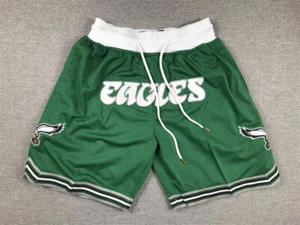 Philadelphia Eagles NFL Men Green Pockets stitched Shorts Size US - Picture 1 of 5