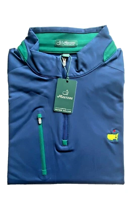 2025 Masters by Peter Millar Medium Navy 1/4 Zip Pullover Augusta Golf - Image 1 of 4