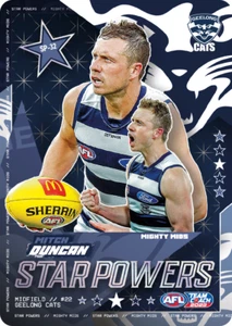 2023 Teamcoach AFL Team Star Powers SP-32 MITCH DUNCAN GEELONG CATS sin usar - Imagen 1 de 2