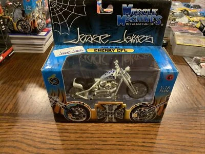 WEST COAST CHOPPERS JESSE JAMES CHERRY CFL 1/18 1:18 BIKE White & Blue Flames!! - Image 1 of 4