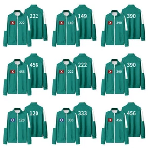 Calamar Temporada 2 Juego de Supervivencia Verde Chándal Chaqueta Pantalones Disfraz Trajes Reino Unido - Imagen 1 de 41