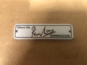 Percy Lane Windschutzscheibe Typenschild MG P N F J L - Bild 1 von 1