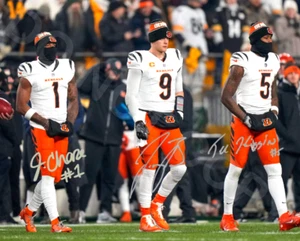 Camiseta Joe Burrow Ja'Marr Chase Higgins Auto 8x10 Firmada Bengals Reimpresión Foto - Imagen 1 de 2