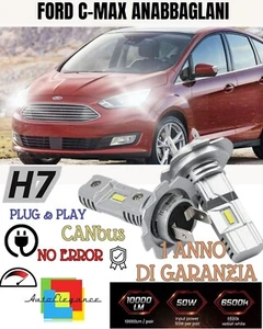 KIT LED H7 PER FORD C-MAX MK1 6000K BIANCO 6000 LUMEN CANBUS ANABBAGLIANTI - Bild 1 von 2