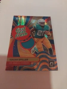 Isaiah Spiller 2022 Optic Prizm First Year Fresh Jersey Card RC Chargers #FYF-IS - Picture 1 of 5