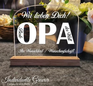 ❤❤❤ Vatertag Geschenk Männertag Gravur Aufsteller Geburtstag Opa Geburtstag - Bild 1 von 2