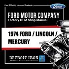 1974 Ford Lincoln Mercury Shop Manuals, Sales Data & Wiring Diagrams on CD