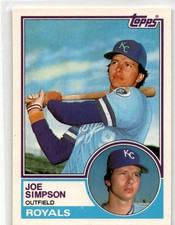 1983  Topps Traded #104T Joe Simpson  Kansas City Royals MLB Vintage