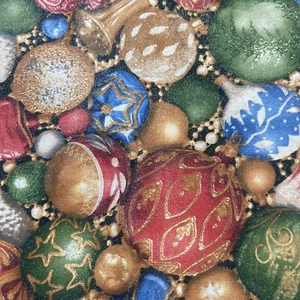 Cranston Christmas Ornament Fabric Material Cotton Glitter Coated 44 X 144 4 Yd - Picture 1 of 7