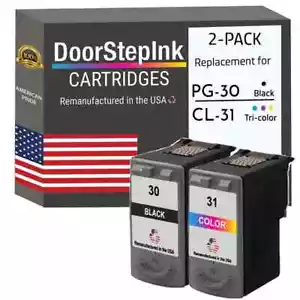 Cartuchos de tinta compatibles DoorStepInk para Canon PG-30 CL-31 2PK-USA - Imagen 1 de 5