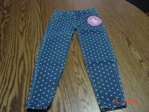 Girls Hello Kitty Denim Jeans Camp Polka Dot - Picture 1 of 2