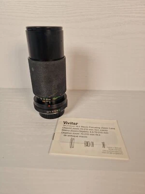 Vivitar  MC 70-210mm f 4.5 Macro Focusing Zoom Lens Olympus M/MD Mount + Caps - Image 1 of 4