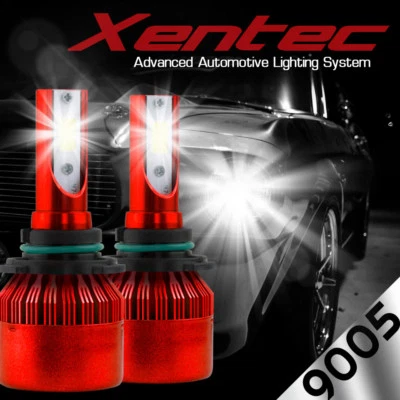 XENTEC 9005 HB3 LED Headlight Bulbs 6500K White 8000LM Light Conversion Kit - Image 1 of 4