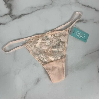 Новый с Ярлыками синий от Betsey Johnson кружева Starlet шампанского стринги средний - Изображение 1 из 4