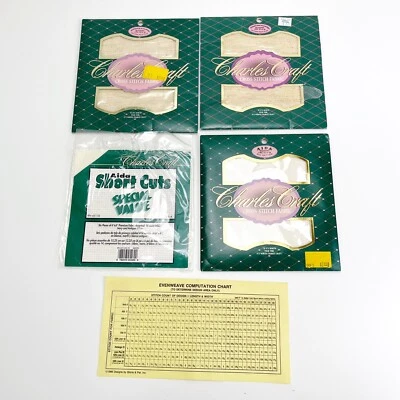 Charles Craft Cross Stitch Fabric 3 +Aida Fiddlers Cloth 18 And 14 Count NEW - Image 1 of 4