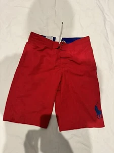 Polo Ralph Lauren Swim Trunks Big Pony Youth Large 14-16 Drawstring Mesh Lined - Picture 1 of 8