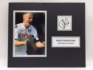 RARO Brede Hangeland Fulham esposizione fotografica firmata + autografo COA FFC - Foto 1 di 3