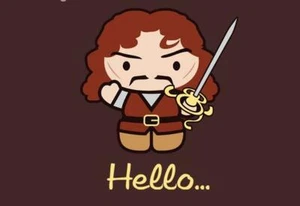 Camisa para hombre Princesa Novia Íñigo Montoya como Hello Kitty Sátira Tefury TOTALMENTE NUEVA - Imagen 1 de 1