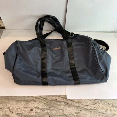GIORGIO ARMANI  Navy Blue Weekender Duffle Bag Travel With Strap - Image 1 of 4