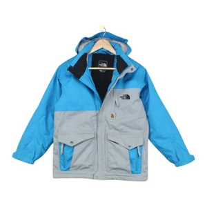 North Face Hyvent Ski Jacket Boys Size L Blue Insulated Waterproof Hooded - Picture 1 of 14