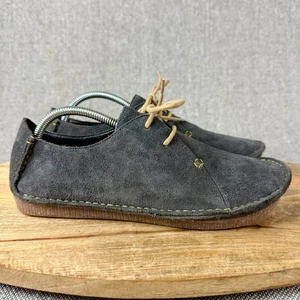 Clarks Janey Mae Artisan Moccasins Womens 10 M Gray Suede Comfort Oxford Shoe - Picture 1 of 10