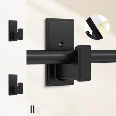 无钻帘杆支架:自粘窗帘杆支架适用于杆 5/8 — 第 1/4 张图片