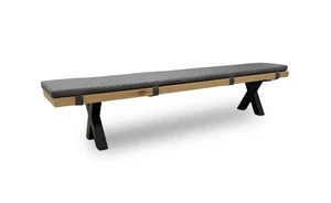 Banco de comedor Furniture Village Bodahl 'Terra' + Almohadilla gris Natura roble macizo 240 cm - Imagen 1 de 7