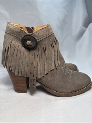 Ariat Moda Botines Mujer’s 7 Gamuza Cuero con Flecos Modelo 10021284 Foto 1 de 4