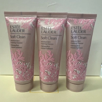 Lote de 3 limpiadores espumosos ricos en limpieza suave Estee Lauder 1,7 oz 50 ml cada uno Foto 1 de 2