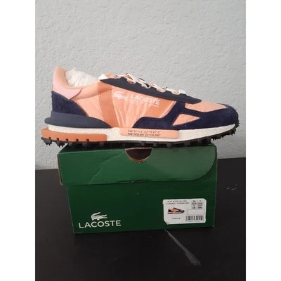 Lacoste Women's Elite Active Textile Sneakers Light Orange/Navy 7M - Image 1 of 4