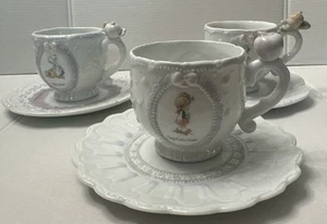 Juegos de platillos para tazas de té Enesco 1994 Precious Moments Collection septiembre/oct/noviembre (3) - Imagen 1 de 10