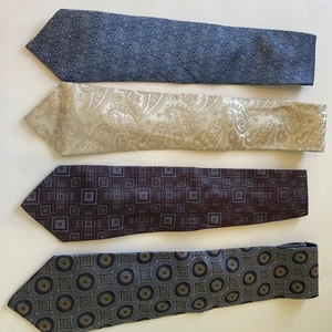 Lotto di 4 cravatte collo uomo Robert Talbott, Pronto Uomo, David Donahue tutte seta  - Foto 1 di 8