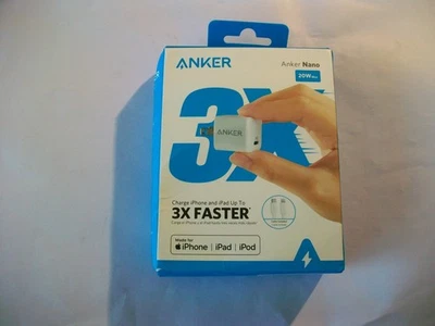 Anker PowerPort PD Nano with charging cable 20W USB-C to cable 3X faster - Image 1 of 2