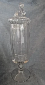 VASO FARMACIA FARMACIA VINTAGE VETRO TIFFIN 14" CON TESTA DI CIGNO TOP - Foto 1 di 4