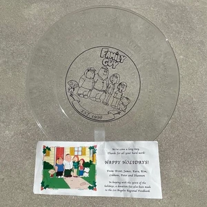 RARE Vtg Family Guy Early Cast/Crew Gift Commemorative Decorative Clear Plate - Picture 1 of 5