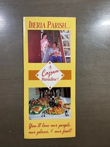 Vintage Iberia Parish A Cajun Pardise Brochure New Iberia Louisiana B46 - Picture 1 of 4