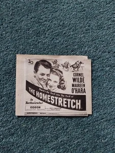 Sk242 Ephemera 1948 kleine Anzeige The Homestretch Cornel Wilde - Bild 1 von 1