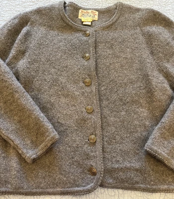 Vintage Tally Ho Womens XL Gray Cardigan Sweater 100% Wool - Image 1 of 4