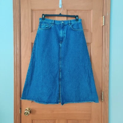 Falda midi de mezclilla azul lavado medio COS para mujer talla 10 Foto 1 de 4