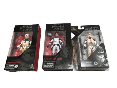 Star Wars black series 6 inch Clone Commanders Cody, Wolfe and Bly - Image 1 of 4