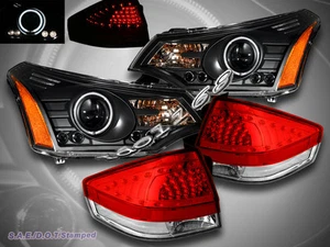 08-2011 FORD FOCUS PROJECTOR HALO CCFL HEADLIGHTS / TAIL LIGHTS RED LED NEW - Picture 1 of 4