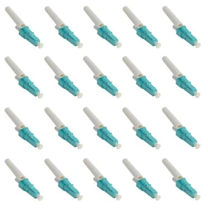 20 Connettori LC per fibra multimodale OM3 OM4, color Aqua, passacavo da 3.0mm - Imagen 1 de 2