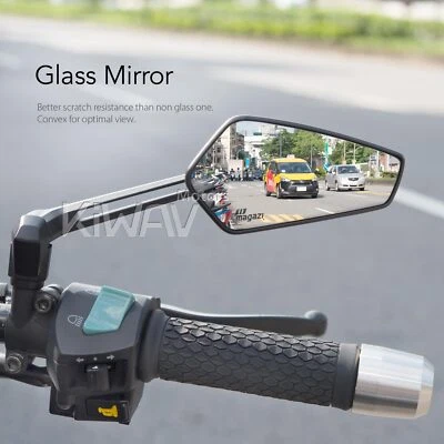 Espejos retrovisores delgados pagados de servicio estadounidense HOJA negros para Vespa GTS Super 150/250/300 ('14~) Foto 1 de 4