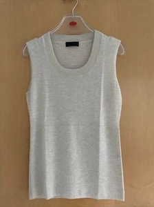 FFC Stricktop 100% Cashmere Shirt ärmellos klassisch Feinstrick creme Gr.L - Bild 1 von 9