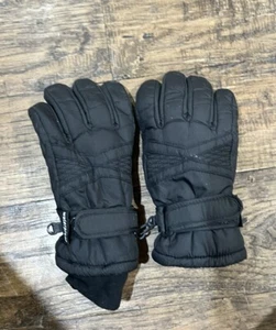 Thinsulate 40 Gram Youth Large Black Waterproof Gloves - Picture 1 of 2