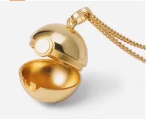 Pokemon Pokeball Gold Silber Pokéball Legierung Anhänger Halskette Geburtstagsgeschenk ﻿ - Bild 1 von 7
