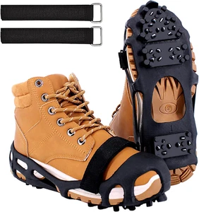 Ice Cleats for Shoes and Boots Women Men, Crampons for Shoes Hiking Fishing Clim - Picture 1 of 12
