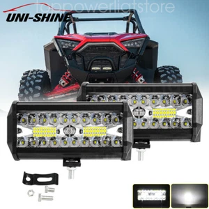 2x 7 pulgadas LED barra de luz de trabajo lámpara antiniebla de inundación para conducir camión todoterreno SUV ATV 6" - Imagen 1 de 11